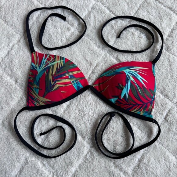 Victoria's Secret PINK | Red Tropical Triangle Bikini Top | Size Medium - Picture 2 of 6